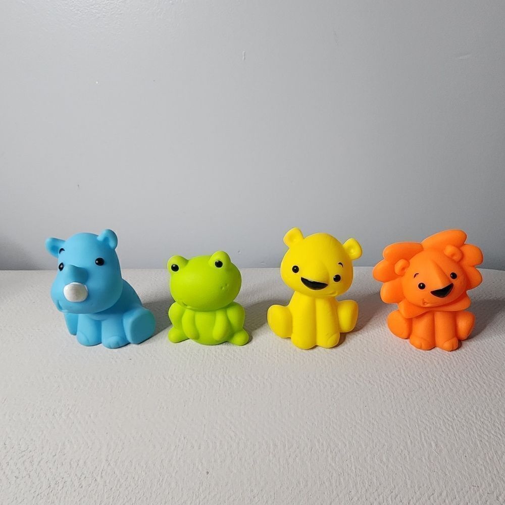 Infantino Rubber Bath Tub Toys 4-Animal Lot